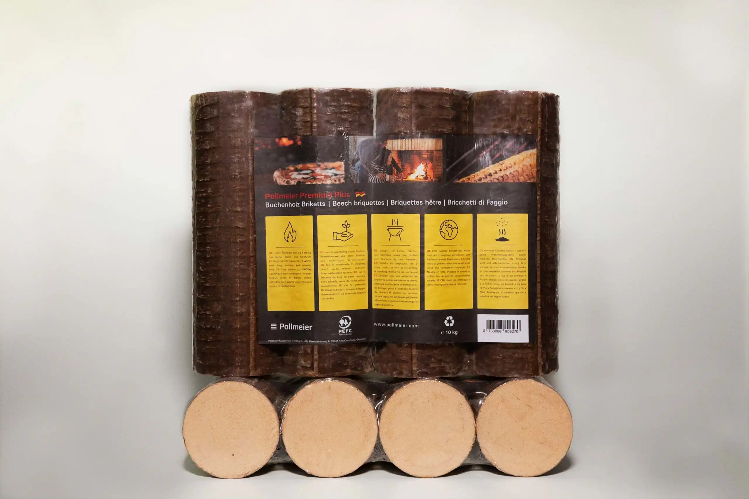 Pollmeier Premium Plus Buchenholzbriketts PEFC zertifiziert Palette 960 kg – Bild 2
