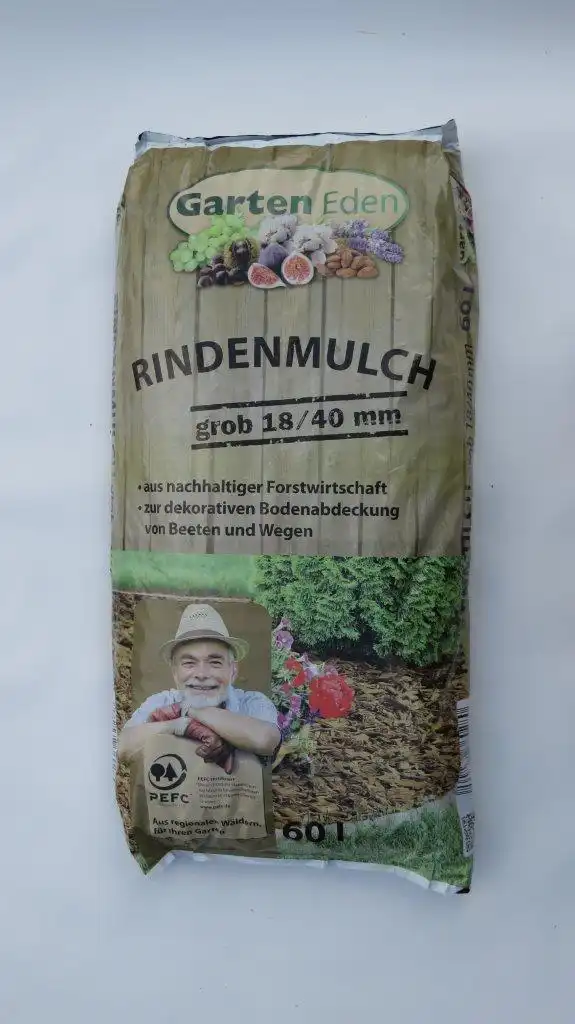 Grober Rindenmulch 60L Palette (45 Säcke)